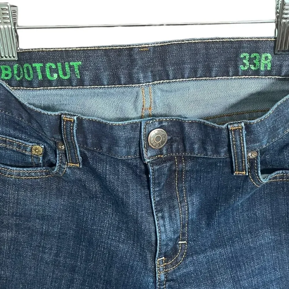 J. Crew Bootcut Denim Jeans Mens Size 33R Dark Wash Casual Basic Classic Simple